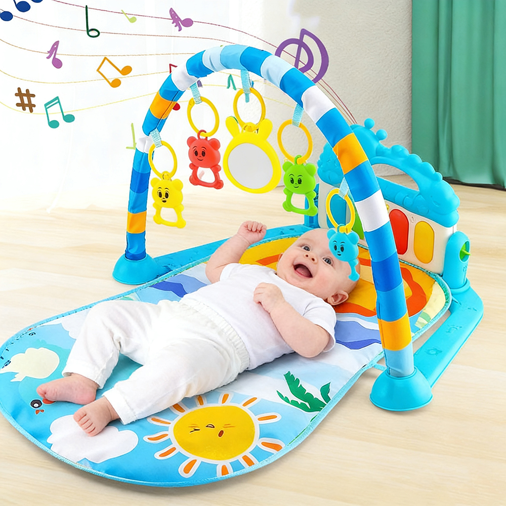 幼児教育用ジムラック、ミュージカルピアノキーボード、這う毛布、プレイマット、おもちゃのギフト、赤ちゃん、0〜36ヶ月