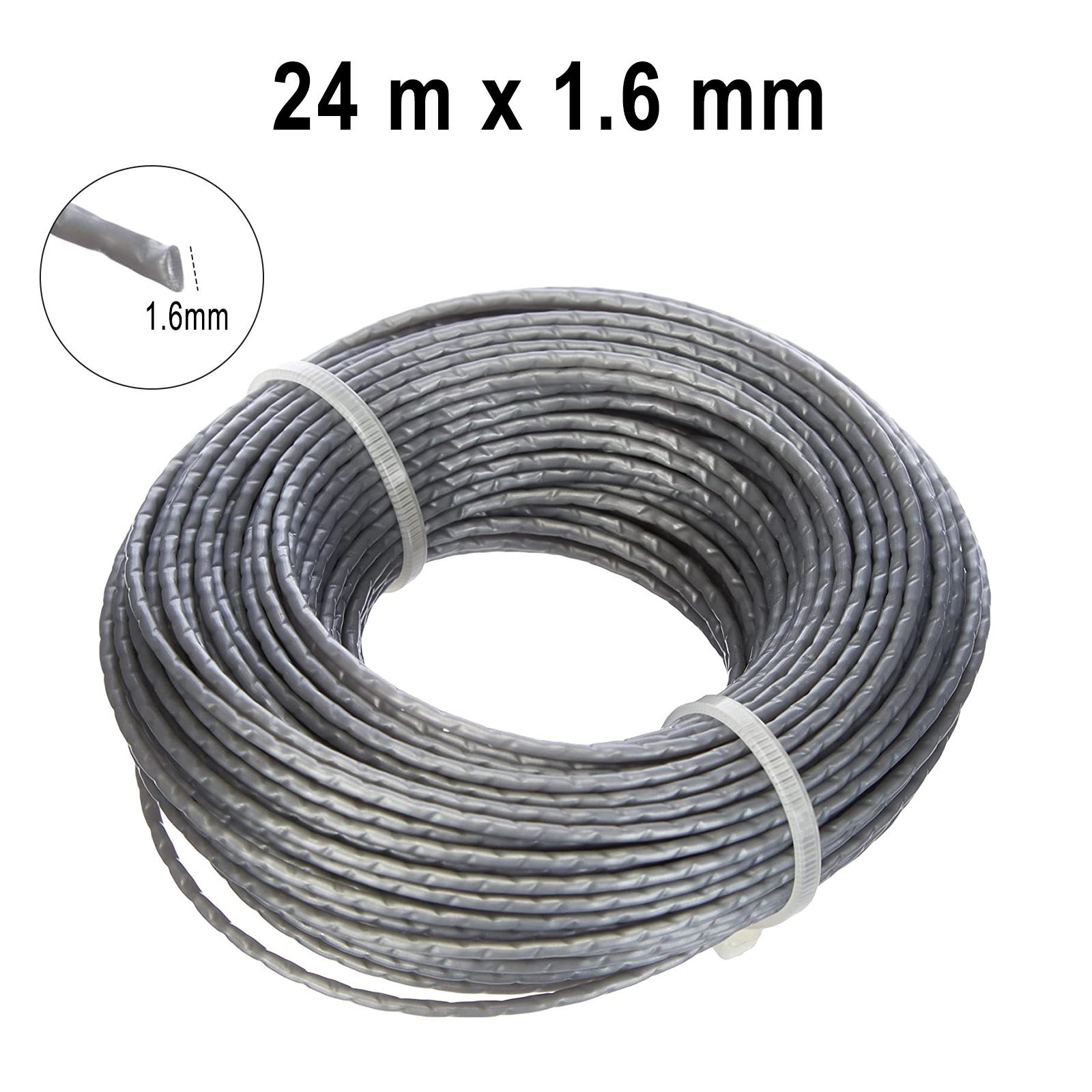 Dla Bosch F 016800462   Zamiennik 24 M X 1,6 Mm elektryczna kosiarka żyłka do przycinarki gwint szpuli do części do narzędzi ogrodowych ART 24-36