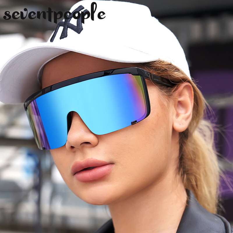 Gafas De Sol deportivas cuadradas De gran tamaño para hombre y mujer, lentes rectangulares a la moda, una pieza