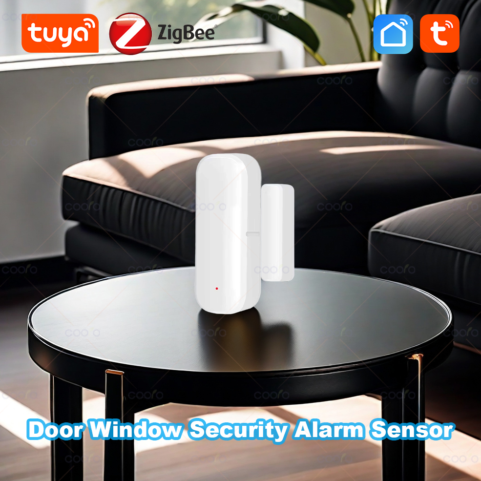 Tuya Zigbee – capteur de porte fenêtre intelligent, alarme de sécurité pour maison intelligente, détecteur de Contact antivol magnétique sans fil, moniteur à distance avec application