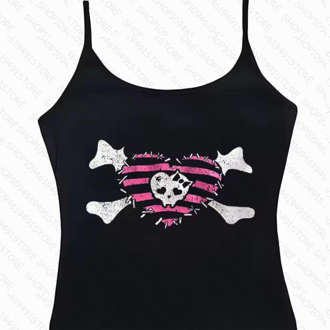 Y2k Grafica estetica Stampa Vestiti Vintage Punk Gotico Canotta Top Grunge Baby Tee Corsetto da donna Emo ragazza Canotte Crop Top