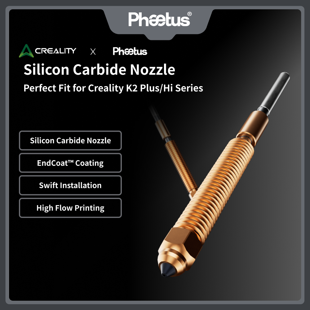Phaetus carbure de silicium pour buse Creality K2 Plus Kit de buses à échange rapide conception entièrement métallique pour accessoires d'imprimante 3D Creality K2 Plus