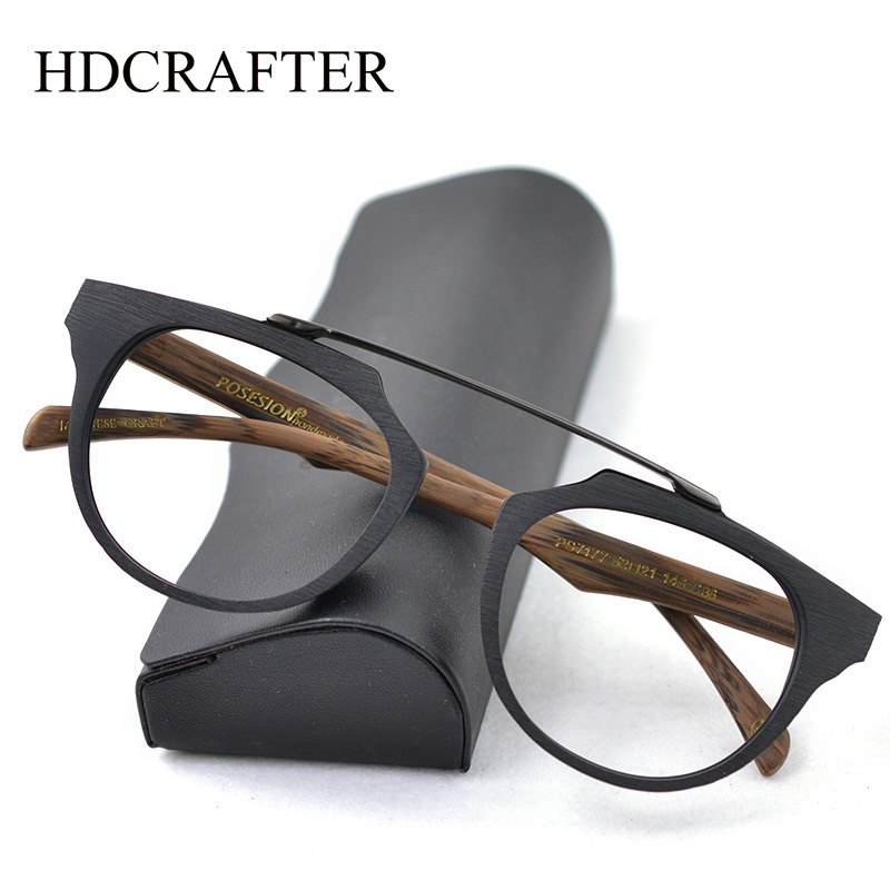 HDCRAFTER Vintage กรอบแว่นตาผู้ชายผู้หญิงแว่นตาออพติคอลกรอบแว่นตาใสเลนส์ชายหญิง