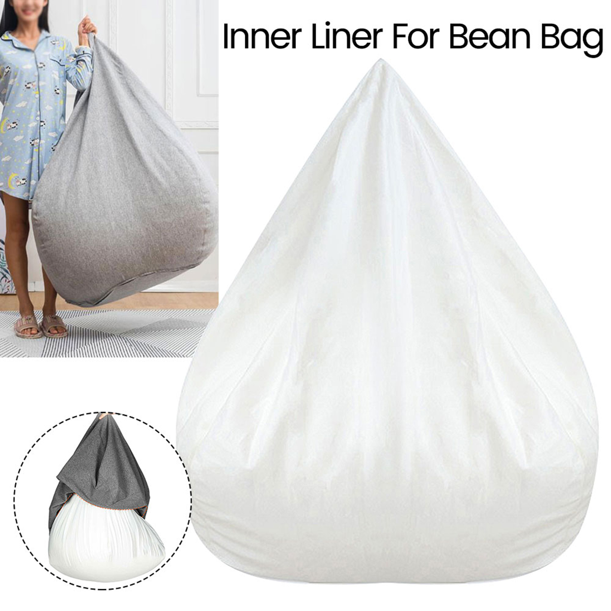 Sofá interior de repuesto sin relleno, forro interior de sofá perezoso lavable y extraíble para bolsa de frijoles, sofá para sala de estar, silla, PUF, sofá Puff