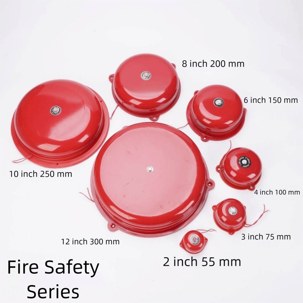Alarma de incendio impermeable con timbre manual de metal AC 220V, tipo de golpe interno, timbre eléctrico para apartamento
