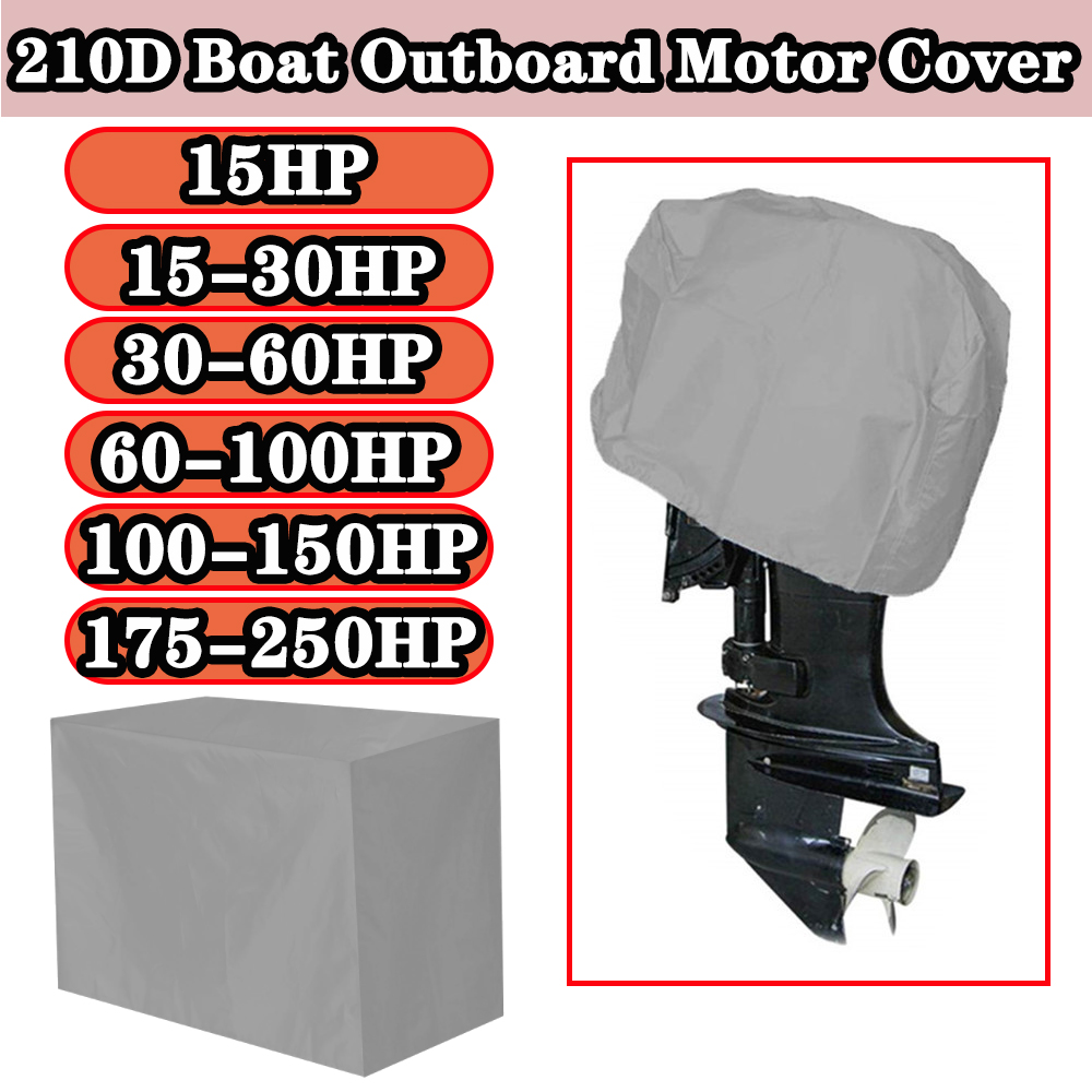 Cubierta de Motor de barco impermeable a prueba de rayos UV medio Motor fueraborda cubierta de barco cubierta protectora de Motor marino cubierta a prueba de polvo 15-250HP