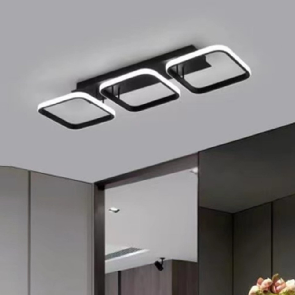 Lámpara de techo LED nórdica para sala de estar, pasillo, 20W, 30W, luz de techo LED redonda cuadrada para cocina, iluminación del hogar