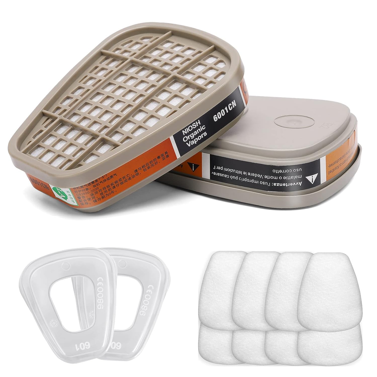 6001 Cartucce a carbone attivo 501 5N11 Filtro Sostituisci per respiratore da 3 m Adatto per maschera antigas 6100/6200/7501/7502/6502/6800