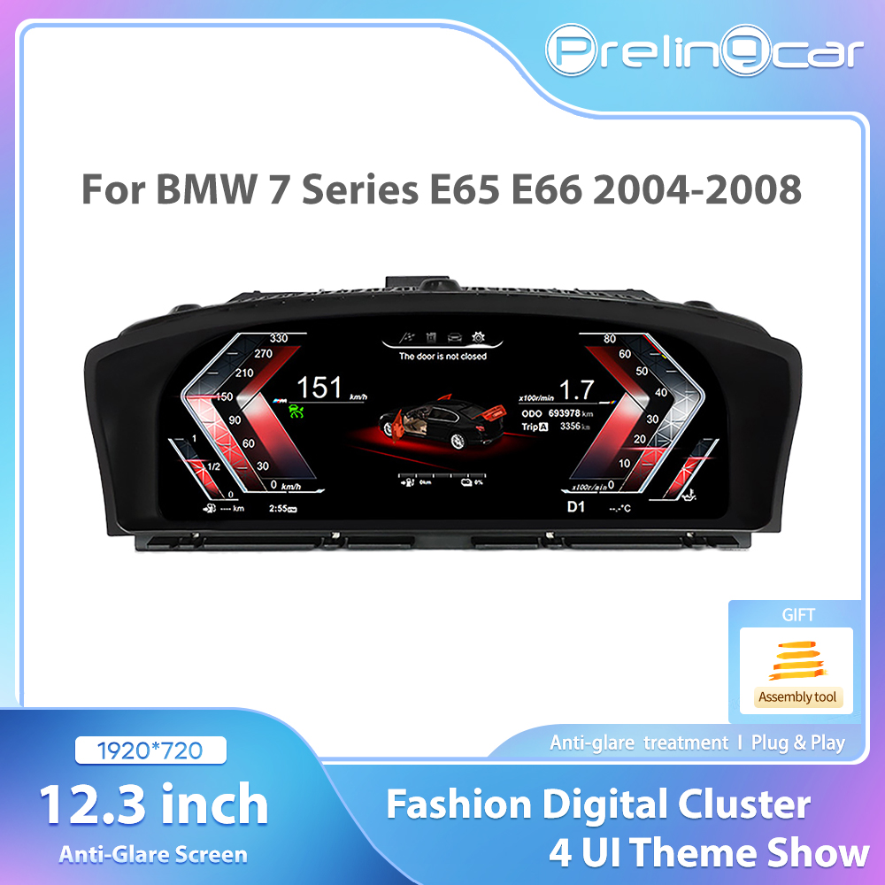 Панель приборной панели с ЖК-дисплеем 12,3 дюйма для BMW серий 7 E65 E66 2004-2008