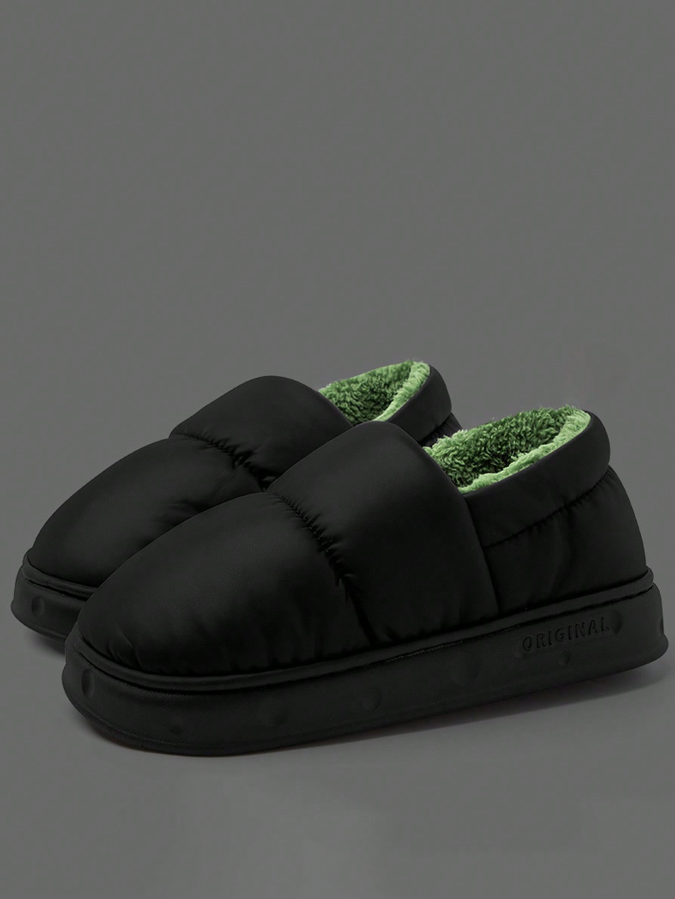 Sepatu sandal hangat untuk pria, sandal rumah pria, tas hak katun, tas dalam ruangan dan luar ruangan, anti selip, sol tebal, kasual, tas rumah sehari-hari