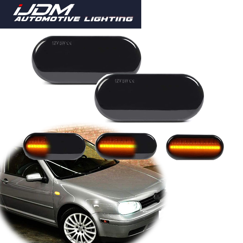 2 pçs fluxo dinâmico led marcador lateral luz de sinal volta para vw transporter t5 polo golf 3 4 passat b5 sharan lupo bora multivan