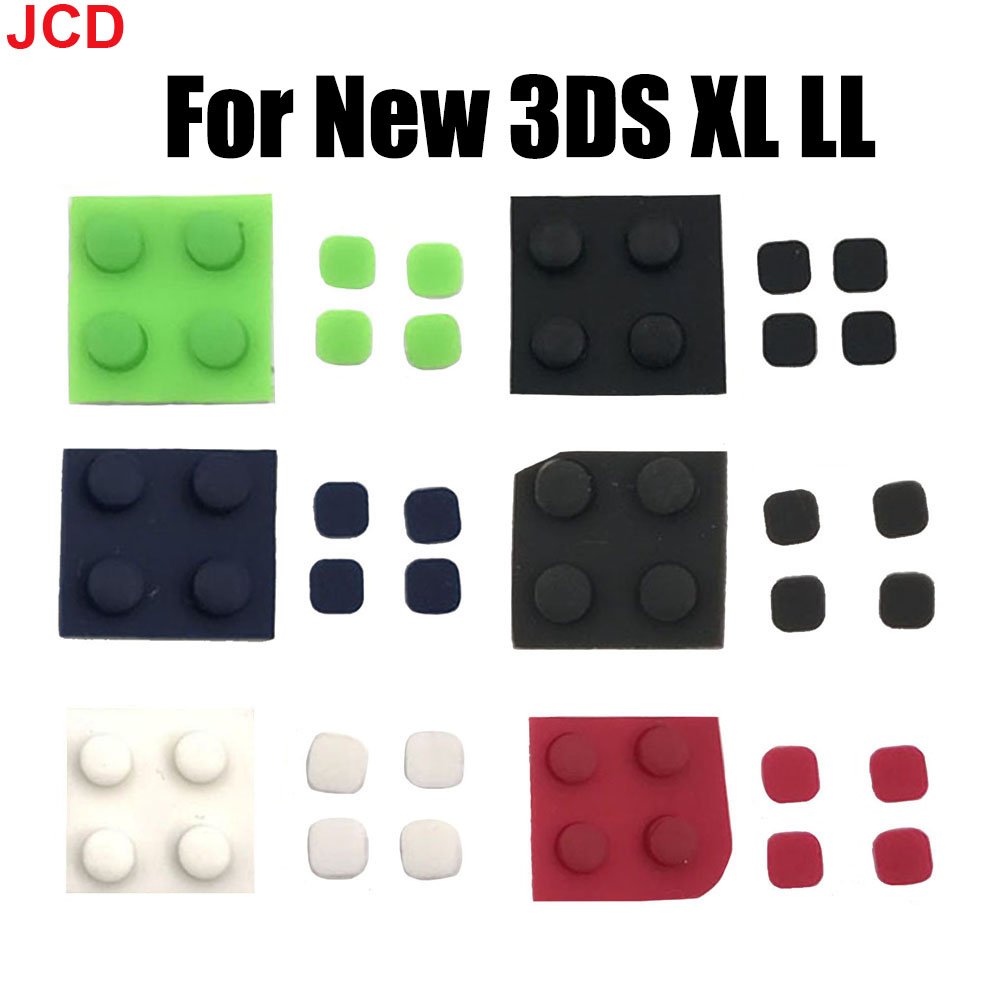 JCD Ersatzteile für New 3DS XL Konsole: Vordere und hintere Schraubenabdeckungen, Gummifüße, Abdeckung für den oberen LCD-Bildschirm, Schraubenabdeckungen aus Gummi, Ersatz für New 3DS LL
