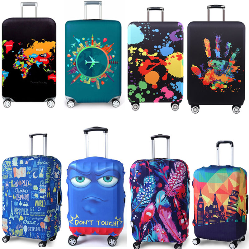 TRIPNUO cubierta de equipaje de ciudad azul más gruesa cubierta protectora de maleta para maletero aplicable a accesorios de viaje de maleta de 19 ''-32''