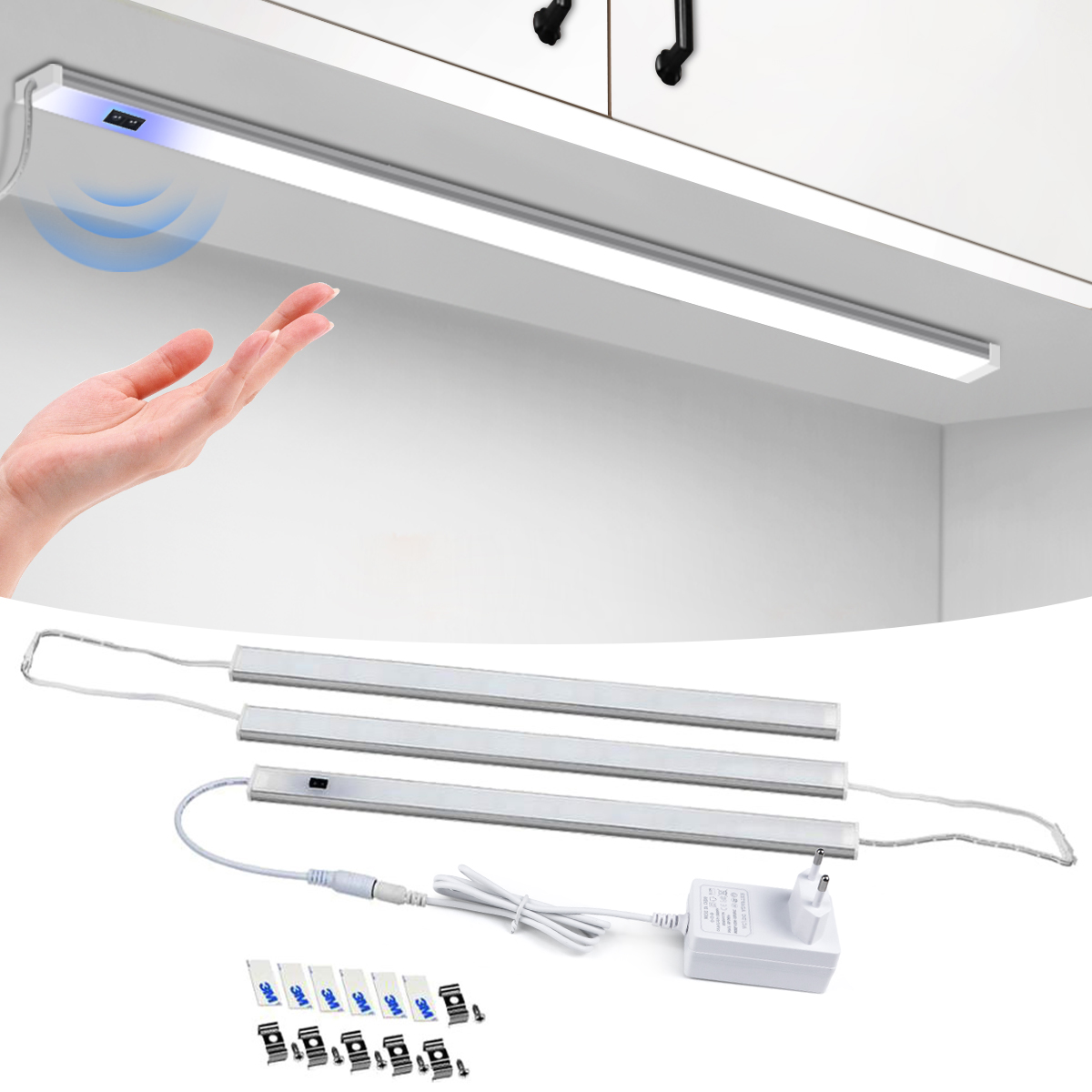 Onder Kast Sensor Licht Meubilair LED Licht Tafel Keuken Verlichting Hand Sweep Bewegingslamp Catenatie Bars lampara cozinha