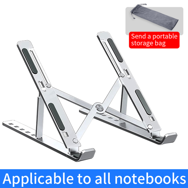 Uchwyt na laptopa ze stopu aluminium Stojak Regulowany, składany, przenośny do uchwytu na notebooka Podnoszony uchwyt chłodzący Antypoślizgowy