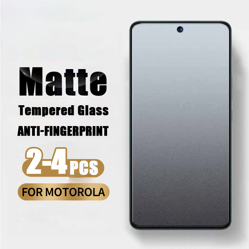 2-4buah anti-silau kaca Matte untuk Motorola G84 G64 G54 G34 G24 G14 G04 G04S pelindung layar untuk Moto G Power G73 G53 G23 G13