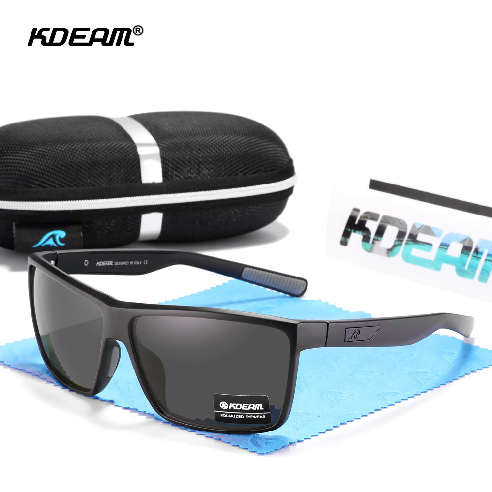 KDEAM occhiali da sole antigraffio da uomo polarizzati 100% protezione UV occhiali da sole cerniere a molla integrali e aste curve KD029