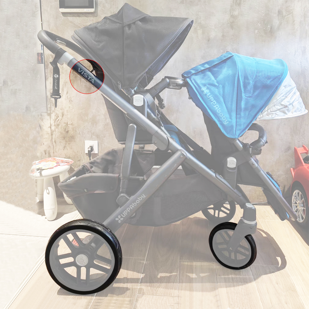 Uppababy vista roda pneu para v1/v2 frente ou traseira um plutônio sem câmara de ar buggy roda pneu capa personalizado carrinho de bebê acessórios