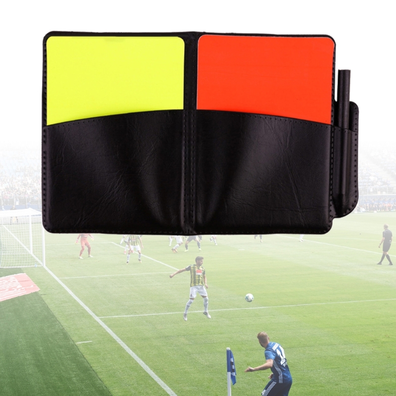 スポーツ審判セット サッカー警告および退場カードセット 審判カード、スポーツサッカー審判レッドネスイエローカードセット