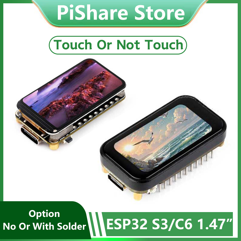 ESP32 C6 ST7789 Papan Pengembangan LCD Sentuh 1,47 inci Layar Sentuh 1,47 inci Pilihan Layar Sentuh Untuk Arduino WiFi6/LVGL/HMI Onboard