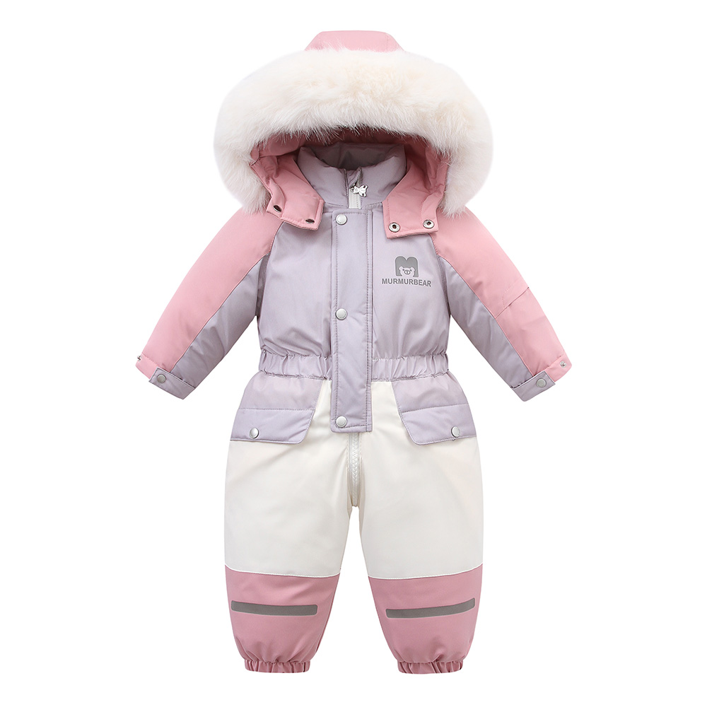 -30 องศาเด็กฤดูหนาว Coat Thicken ชุดเด็กทารกเด็กอบอุ่นชุดสกีกันน้ํา Overalls Hooded เด็กทารก Snowsuit 1-5Y