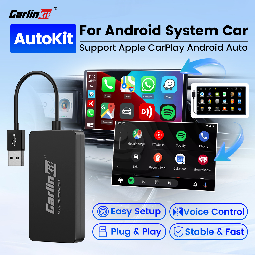 CarlinKit CCPA Bezprzewodowy CarPlay do radia samochodowego z Androidem Bezprzewodowe Android Auto Bezprzewodowe Auto Connect Mirrorlink Inteligentny Adapter USB