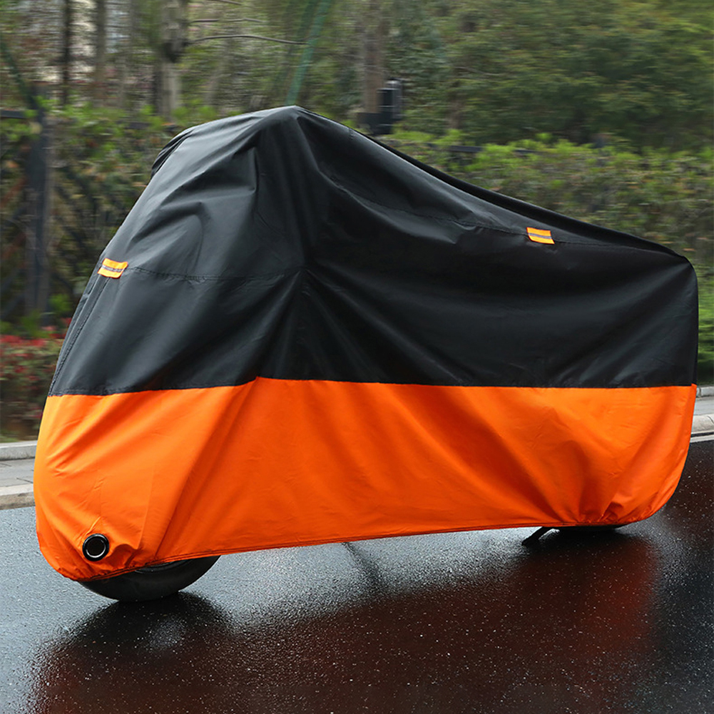 Cubierta para motocicleta 190T, Protector UV impermeable para motores de alta calidad, tela resistente al desgaste, para todas las estaciones