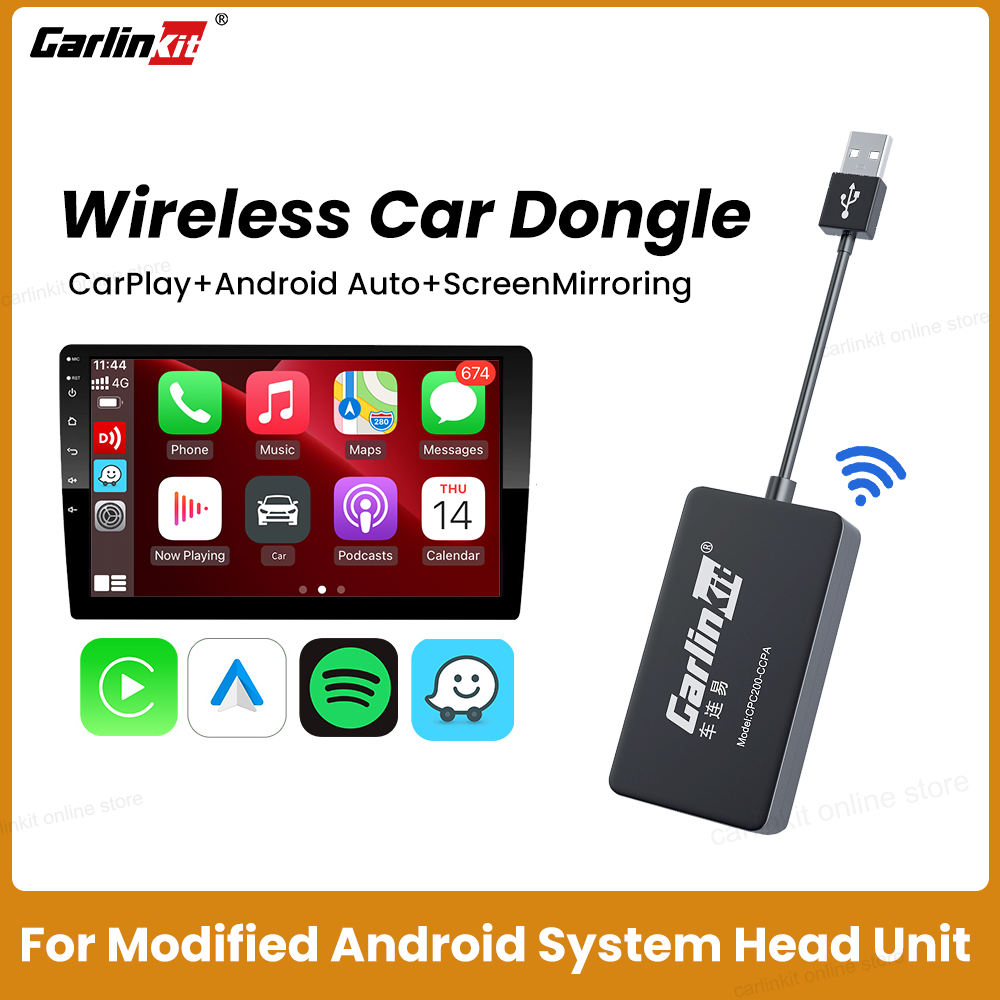 Carlinkit con cable/inalámbrico CarPlay inalámbrico Android Auto Dongle espejo para modificar la pantalla Android coche Ariplay Smart Link IOS 14 15