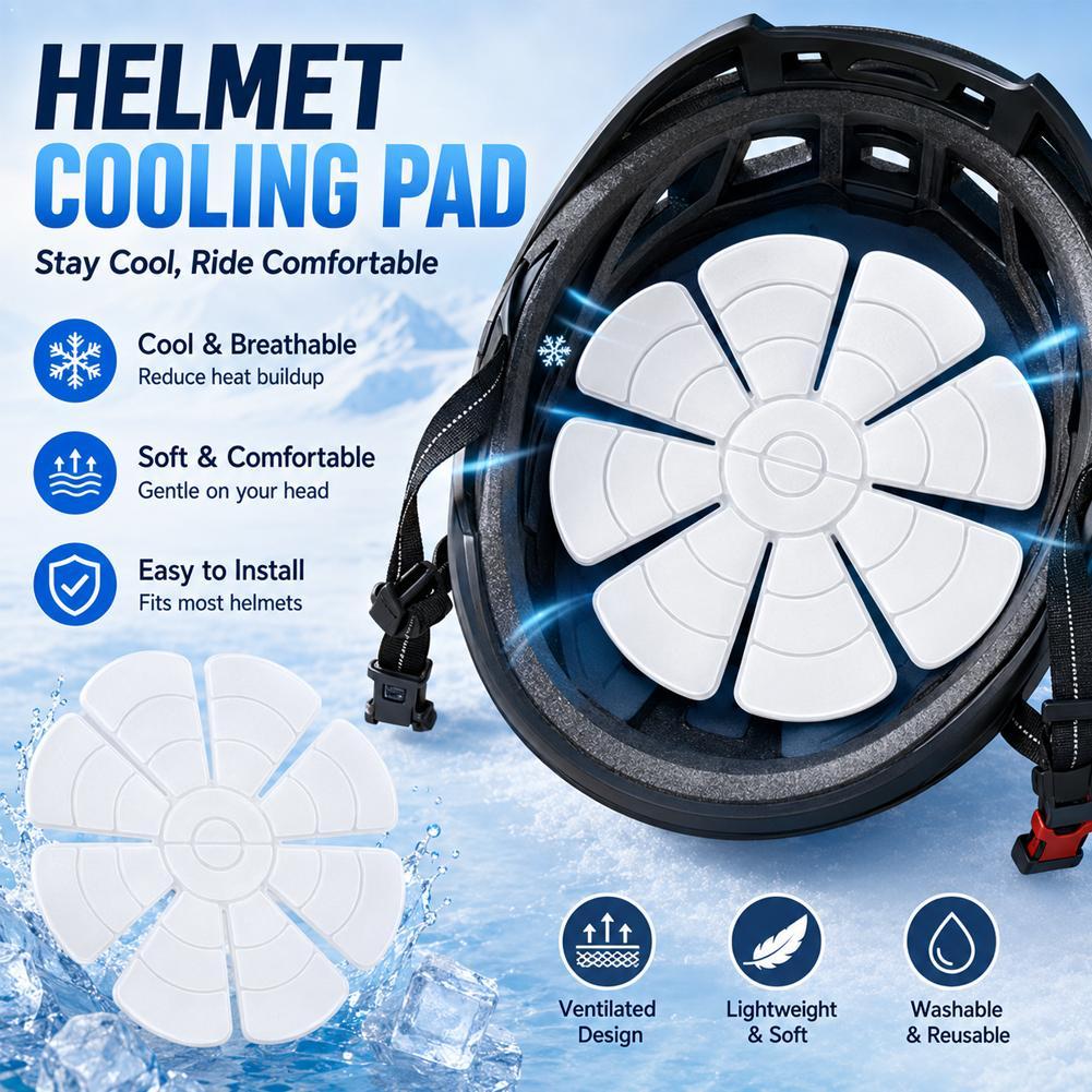 PCM Cooling Hat Insert Herbruikbare Ice Cap Pad voor helm Hoofdkoeling Anti-hoofdziekte Koelmat voor fietsen Motor Outdoor