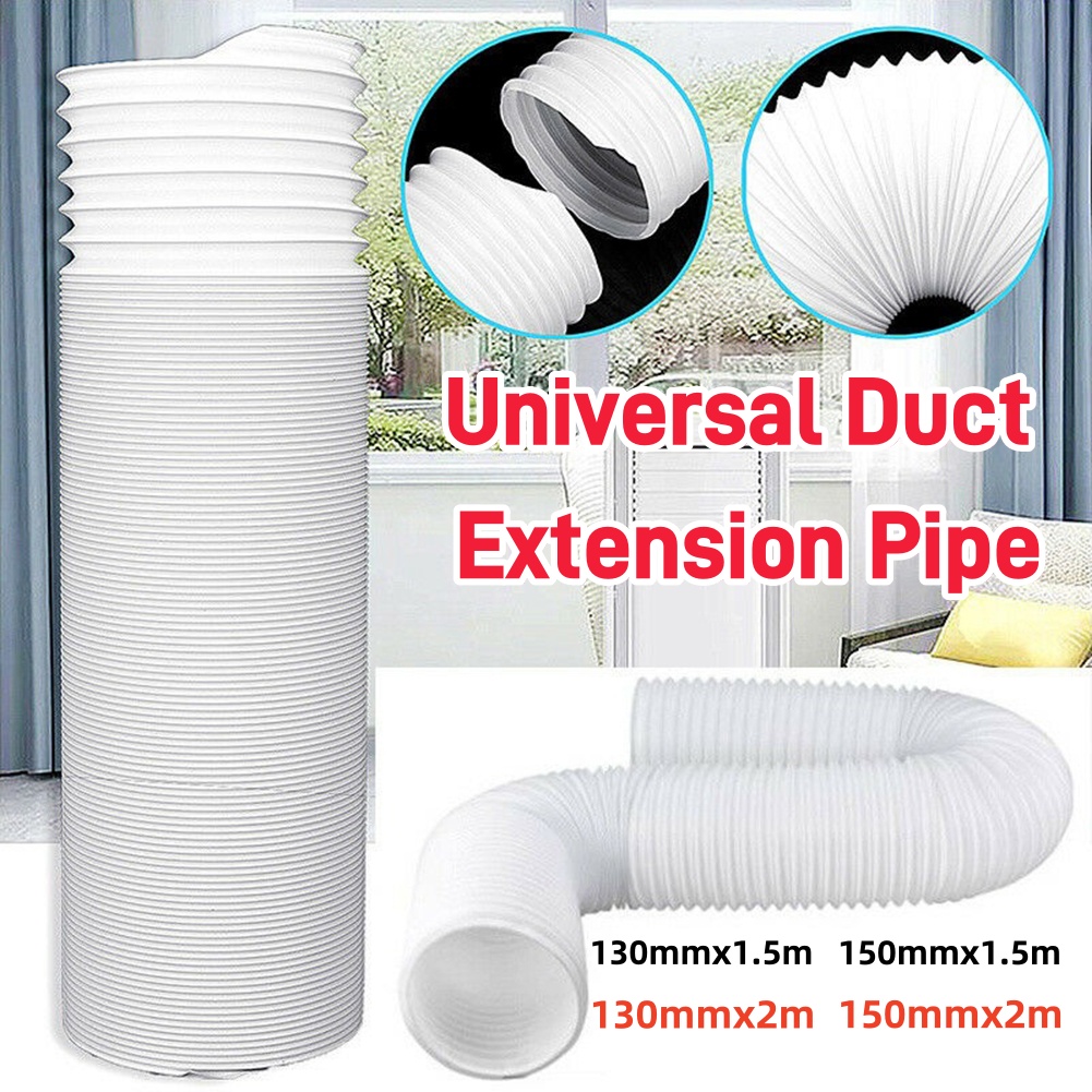 Piezas de repuesto de tubo de manguera de escape de aire acondicionado Flexible Universal portátil de 1,5/2M para tubo de ventilación de aire acondicionado móvil