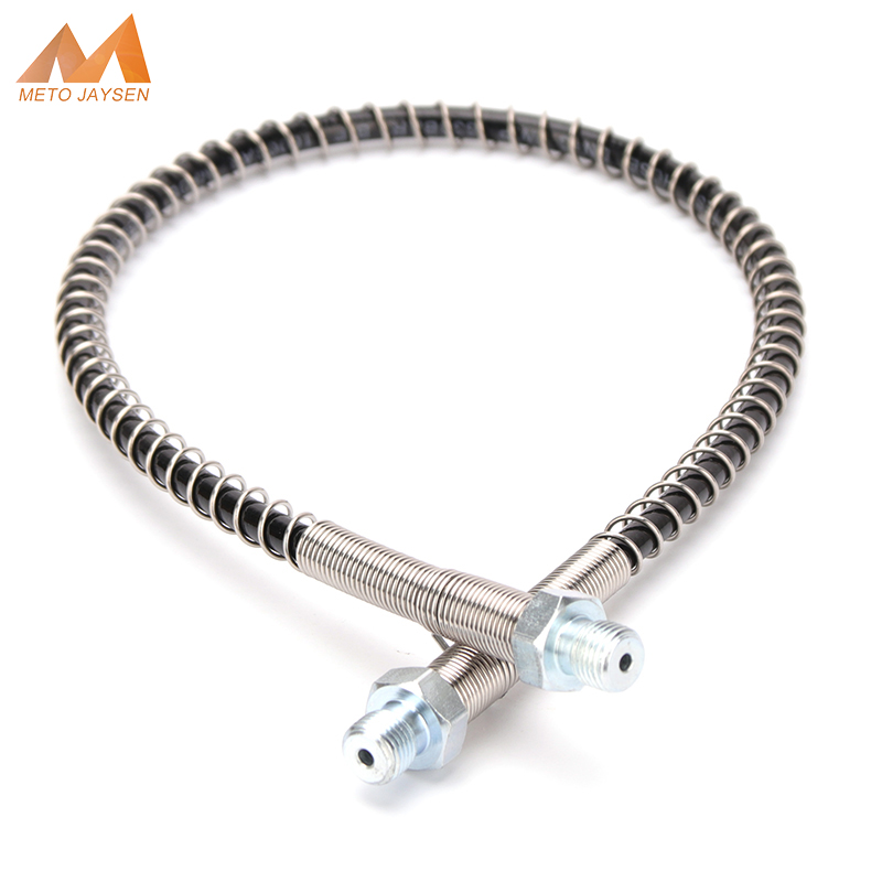 Bomba de ar pneumática, 50cm de comprimento, recarga de ar, mangueira de nylon de alta pressão com mola enrolada, rosca m10x1, 40mpa, 400bar, 6000psi