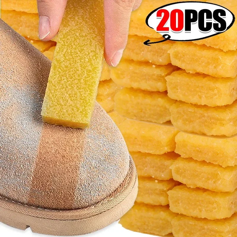 Borrador de zapatos Natural, bloque de goma, zapatos de gamuza, botas, cuidado de limpieza, descontaminación, limpieza brillante, limpiador de cuero para el hogar, 20/1 Uds.