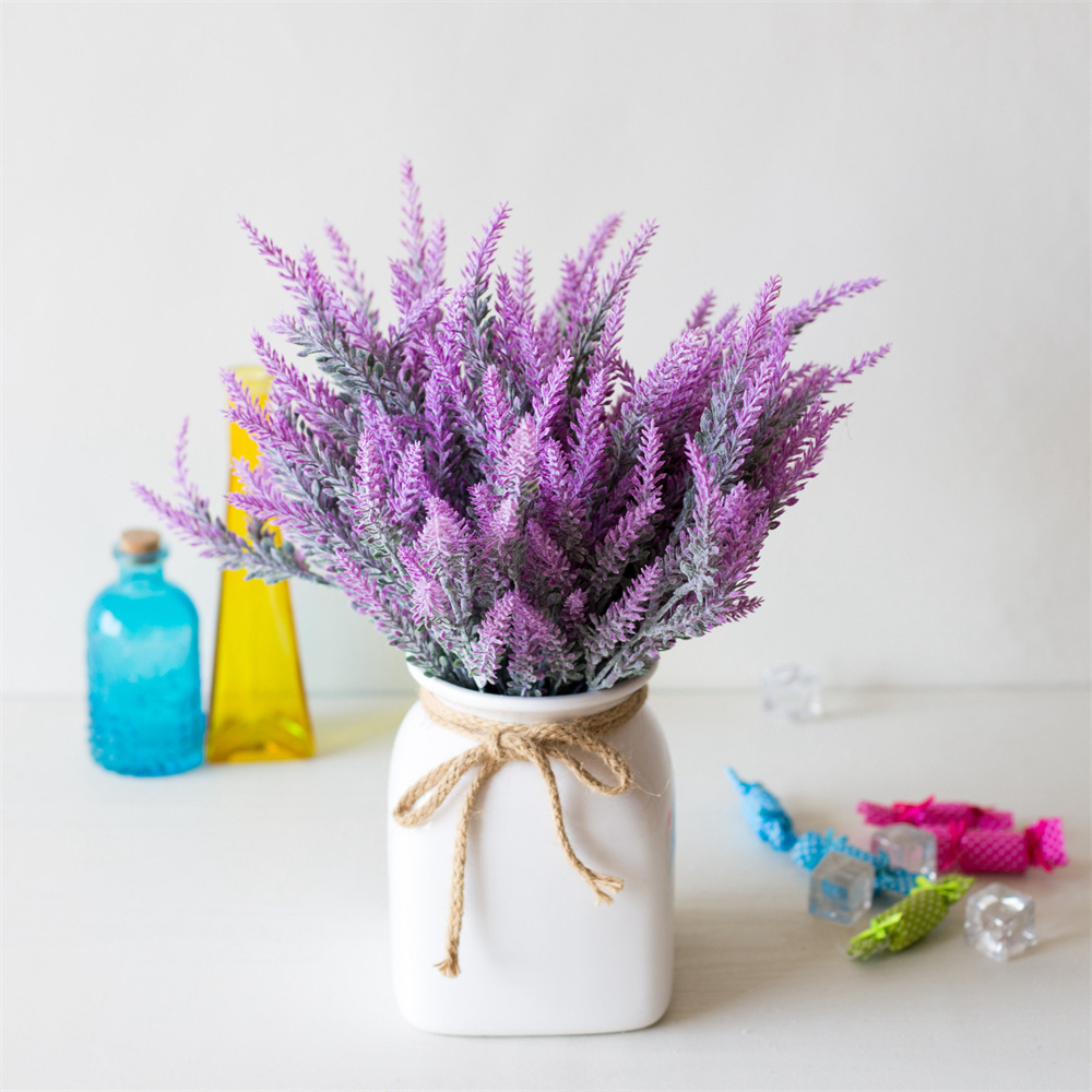 Fleurs artificielles de µpour décoration de maison, fausse plante de Provence romantique, en plastique, pour décor de mariage, Mars, Noël, 1 lot