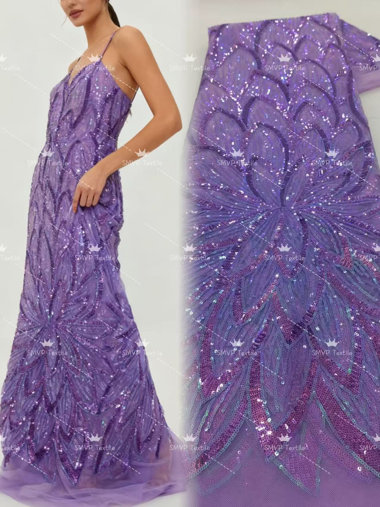 Tela africana de encaje francés de tul de piel de alta calidad con textura de malla de red de lentejuelas de colores dobles 2026 para vestido temporada de fiesta de boda