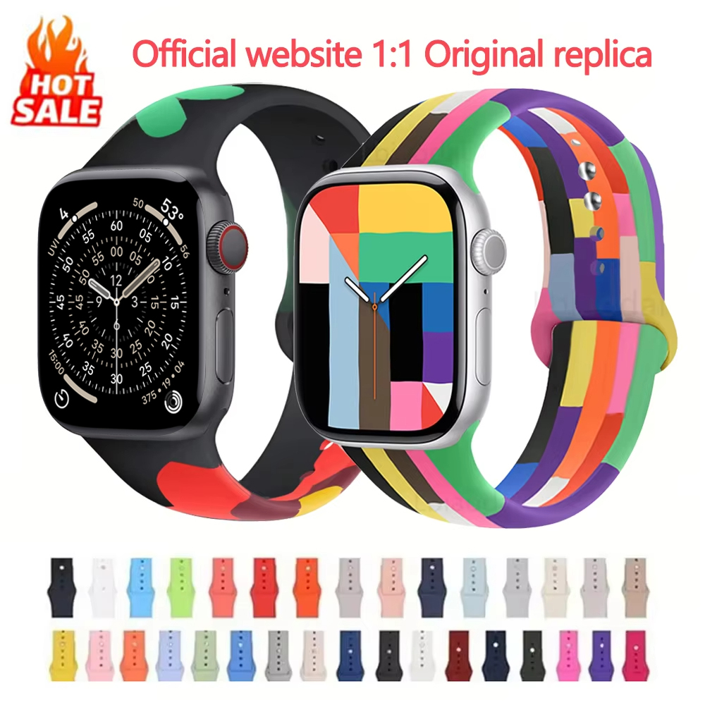 Correa de Silicona Nueva 2026 para Apple Watch, Compatible con las Series 10, 46mm/42mm, 44mm, 40, 38, 45, 41, Pulsera Deportiva para iWatch Series 11, 9, 8, 7, SE, Ultra 2, 3, 49mm