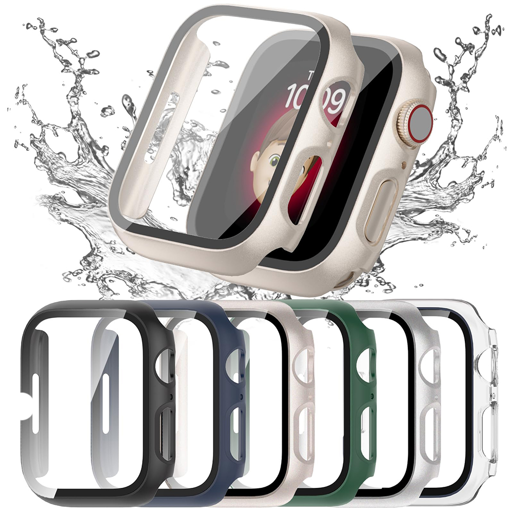 Стекло и крышка для Apple Watch версии 8, 7, 6, 5, 4, 3, SE, 44 мм, 45 мм, 42 мм, 41 мм, защита экрана iWatch, аксессуары для apple watch