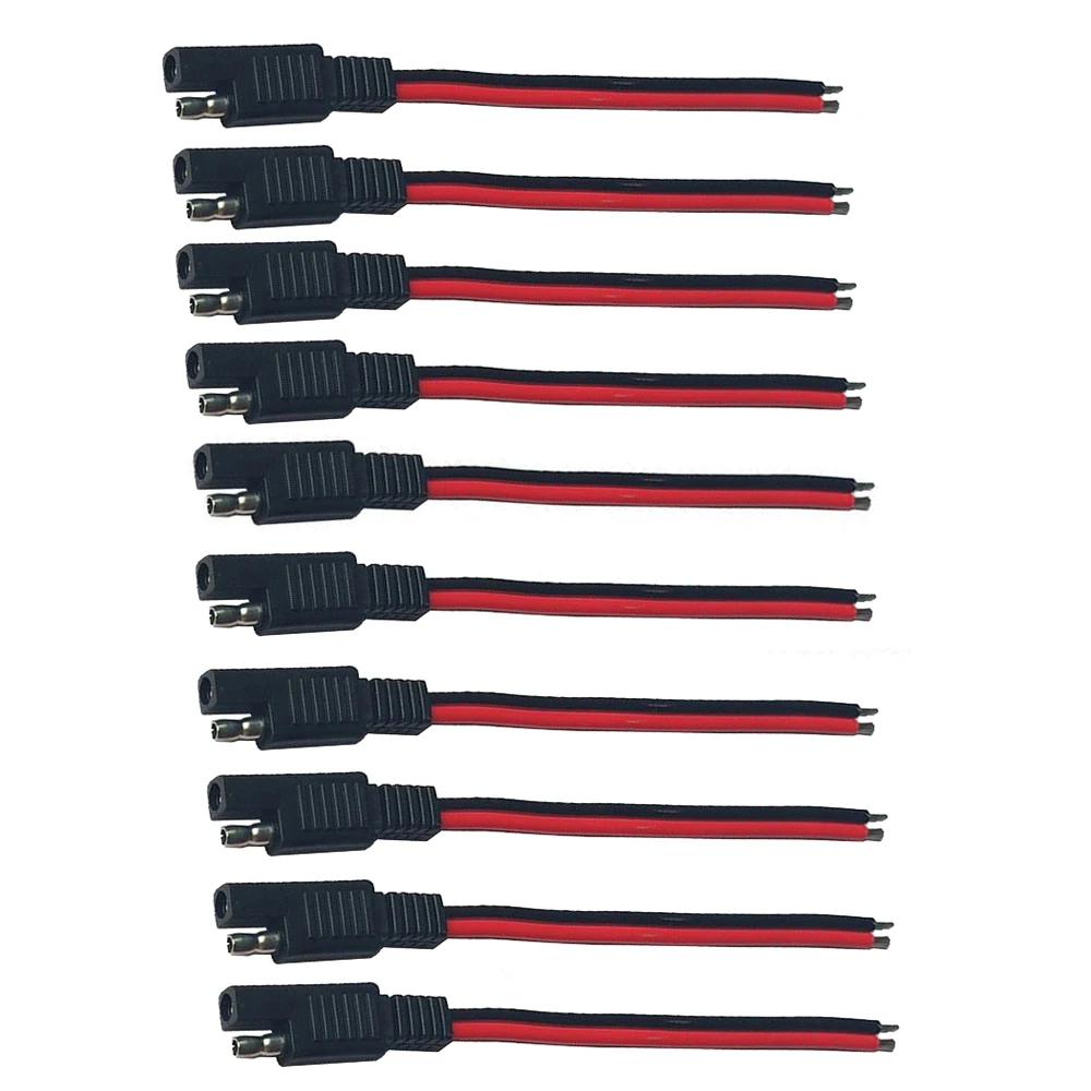 10PCS 15CM SAE 2 Pin Schnell Stecker Trennen Stecker 14AWG SAE Verlängerung Kabel Kabelbaum für Motorrad Generator solar Panel