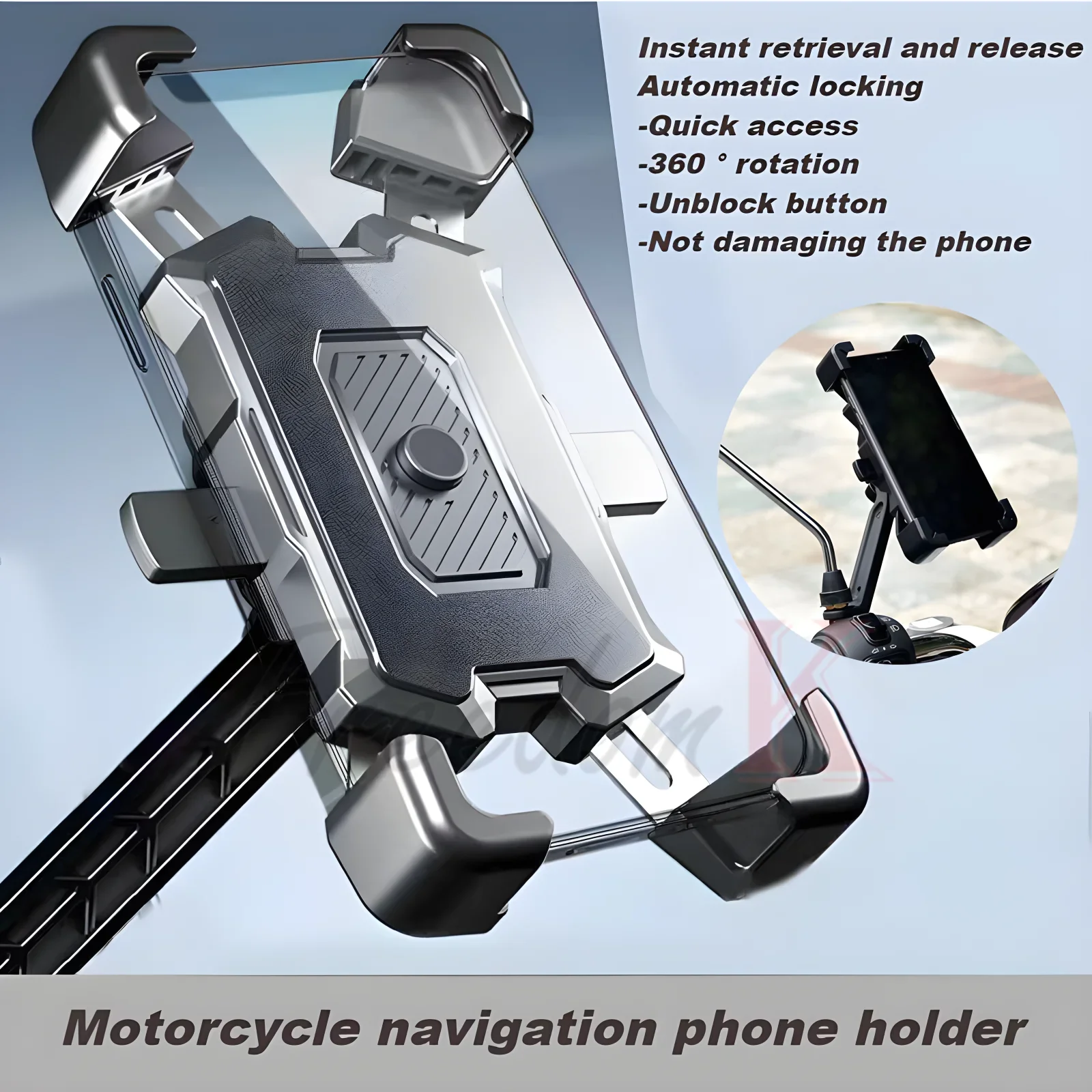 Passend für Piaggio Vespa Sprint Primara Scooter GTS 300 125 Granturismo 200 S125 S15 Lenker Rückspiegel Telefonhalter GPS
