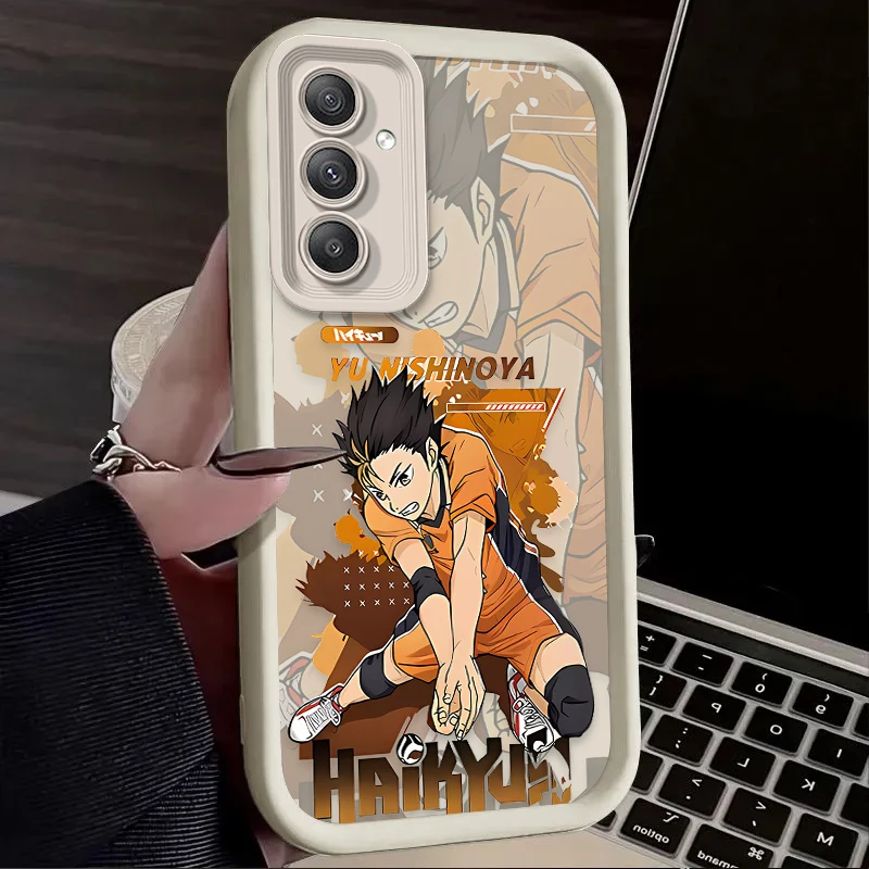 Casing Anime Haikyuu Yu Nishinoya untuk Samsung Galaxy S25 S24 Ultra S23 S22 S21 Plus FE A56 A36 A26 A16 A06 A15 A25 A35 A55 5G Capa