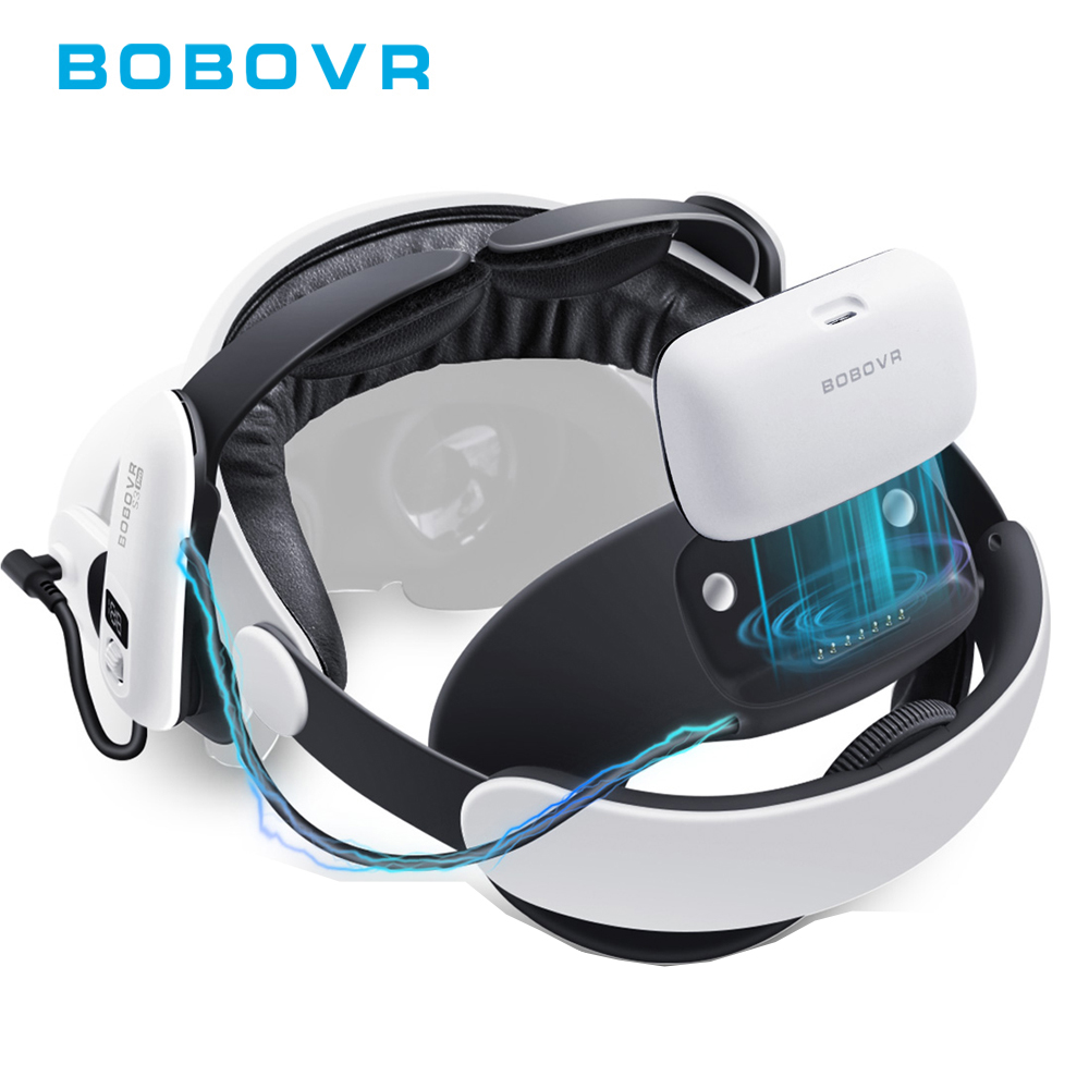 BOBOVR hoofdband voor Meta Quest 3S VR S3 Pro Super Strap M3 Max met B100 batterij, M3 Pro met B2 batterij Halo Strap M3 Mini