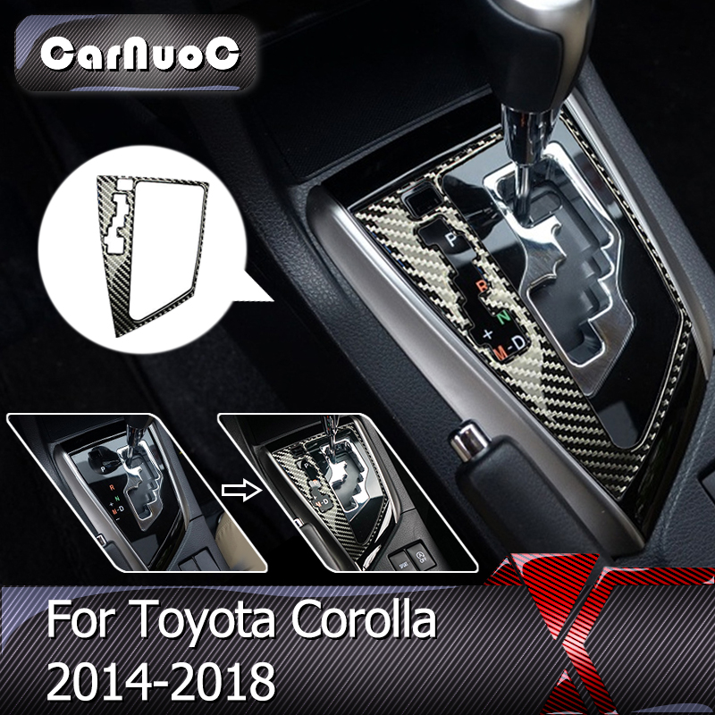 Stiker Pelindung Dekorasi Interior Mobil Serat Karbon Hitam Aksesori Otomotif Untuk Toyota Corolla 2014 2015 2016 2017 2018