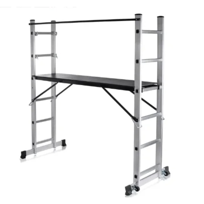Drabina rusztunkowa 2*6 stopni z dobrej jakości stopu aluminium do prac budowlanych
