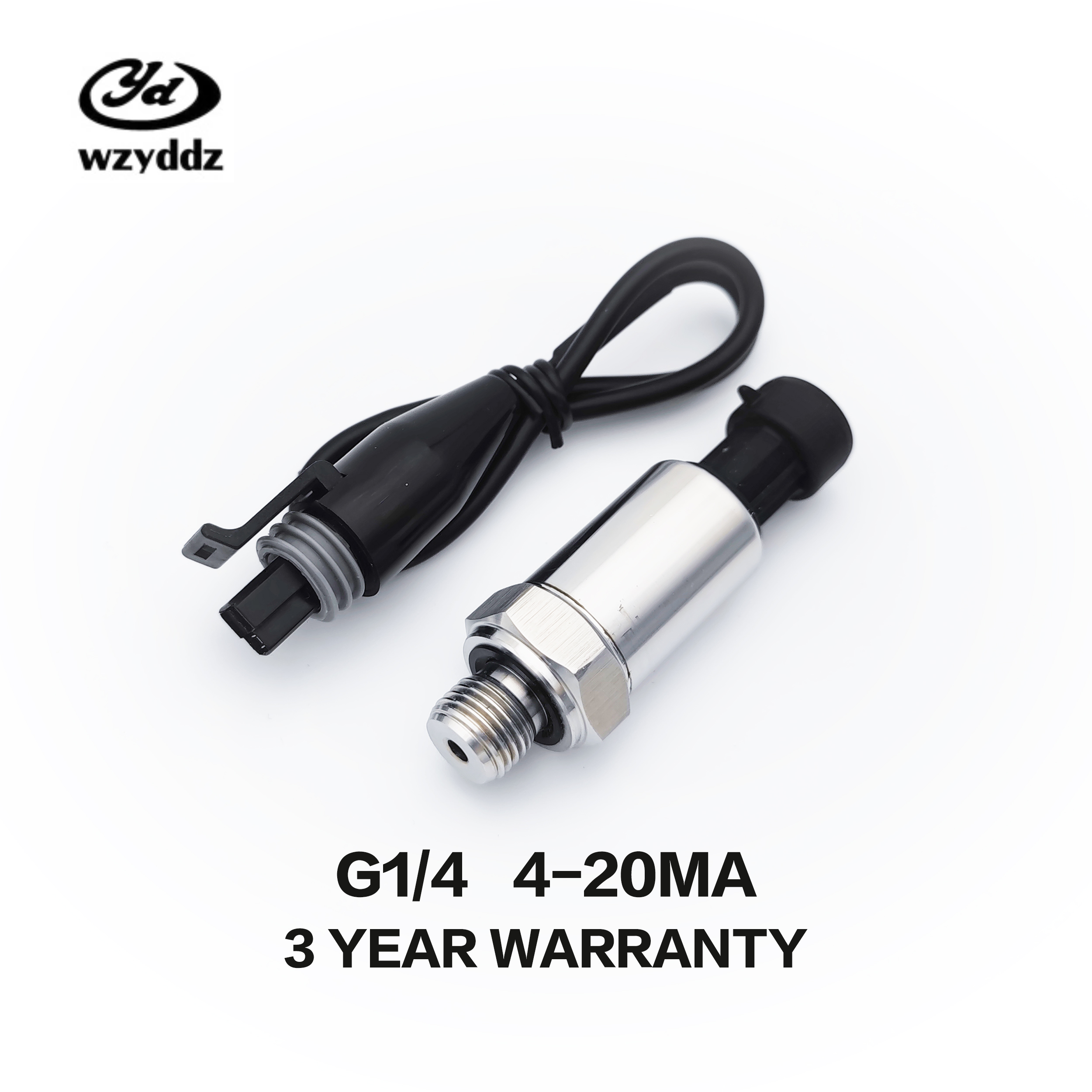 Capteur de pression pour eau, huile, carburant, gaz, air G1/4 12-36V 4-20mA 0-600bar, transducteur de pression en acier inoxydable en option