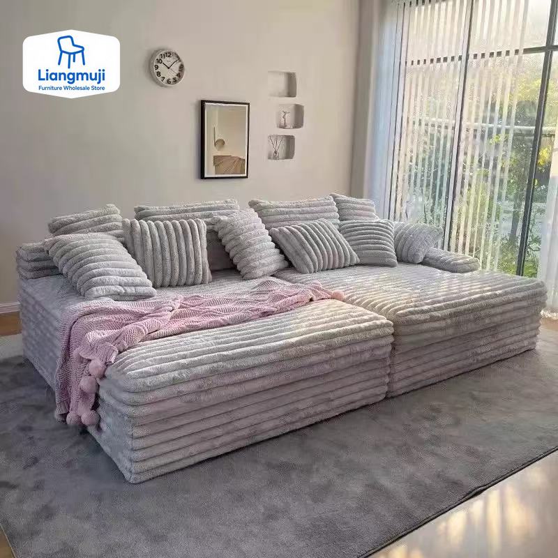 Design de enchimento sala estar sofás europeu bege luxo piso sofás comprimidos puffs reclináveis modernos divani soggiorno móveis