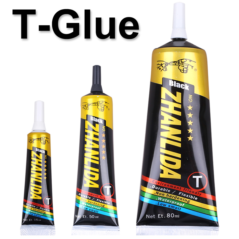Zhanlida – colle noire 15/50/80ML, pour téléphone portable, ordinateur portable, électronique, réparation de haut-parleurs, adhésif, mastic universel étanche