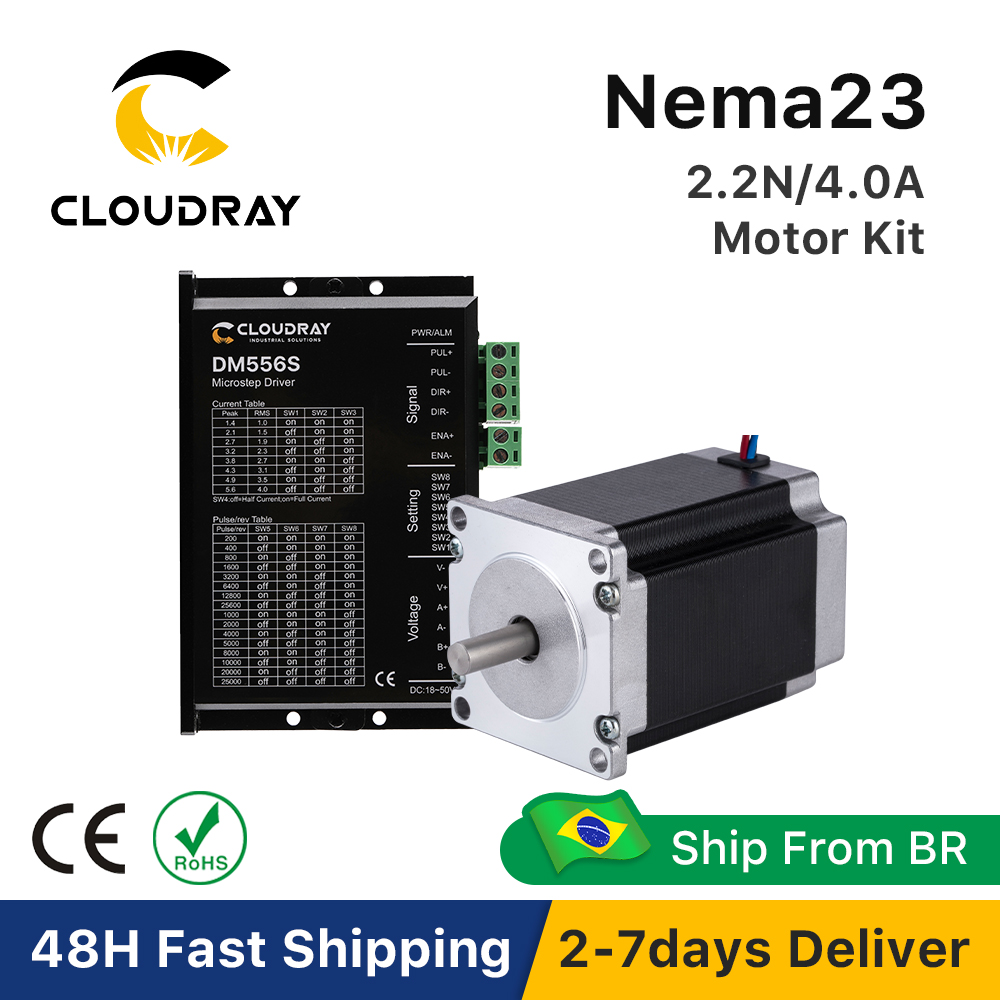 Zestaw sterownika silnika krokowego Cloudray Nema 23 z pętlą otwartą 2.2N.m 4A 1.4A-5.6A 18-50VDC do drukarki 3D Frezarka CNC do grawerowania