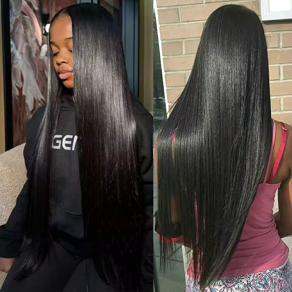 Parrucche in Capelli Umani Lisci con Chiusura in Pizzo HD 13x4 13x6, Parrucca Brasiliana 360 Full Lace per Donne