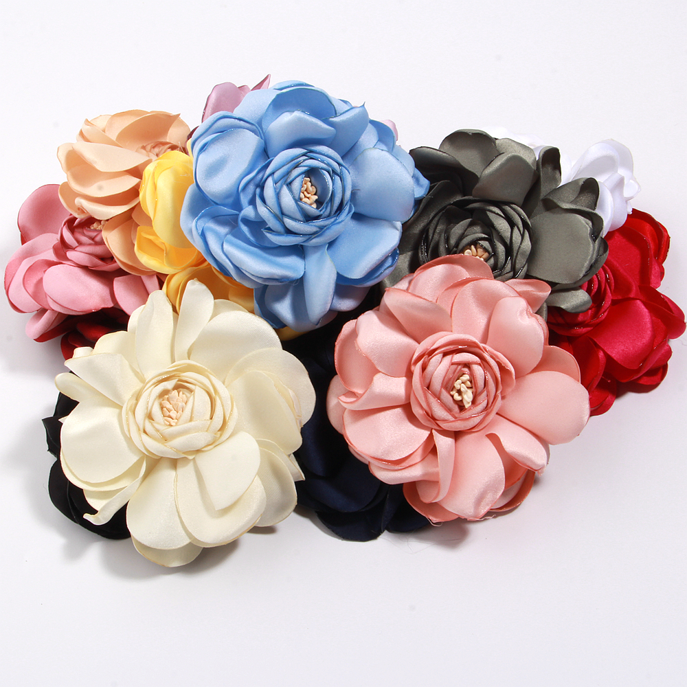 Women's 3.35inch 8.5cm Fabric Three-Dimensional Flower for Brooch Pin Suit Jacket Lapel Dress Chest Corsage DM867