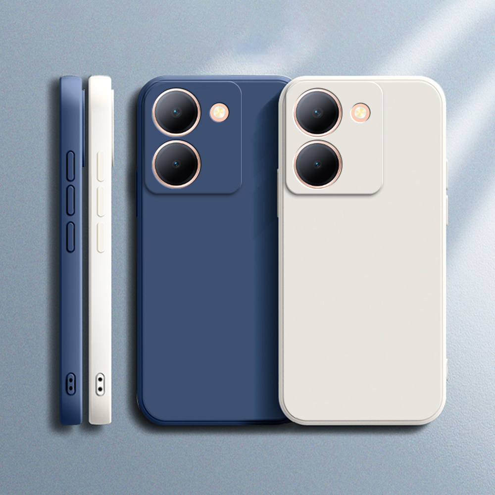 Чехол для телефона Pure Candy для VIVO Y36 Y27 Y78 4G 5G роскошный противоударный Оригинальный жидкий силиконовый внутренний флокирующий мягкий чехол