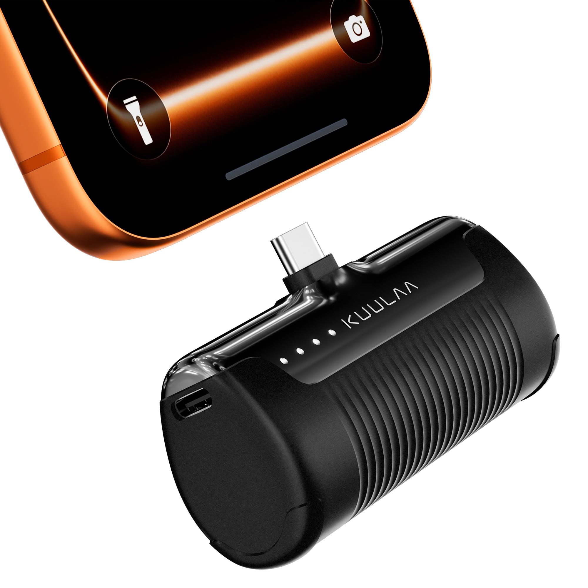 Портативный внешний аккумулятор KUULAA Mini Power Bank 4500 мАч для iPhone 17, 16, 15, 14, 13 Pro Max и Samsung/Xiaomi